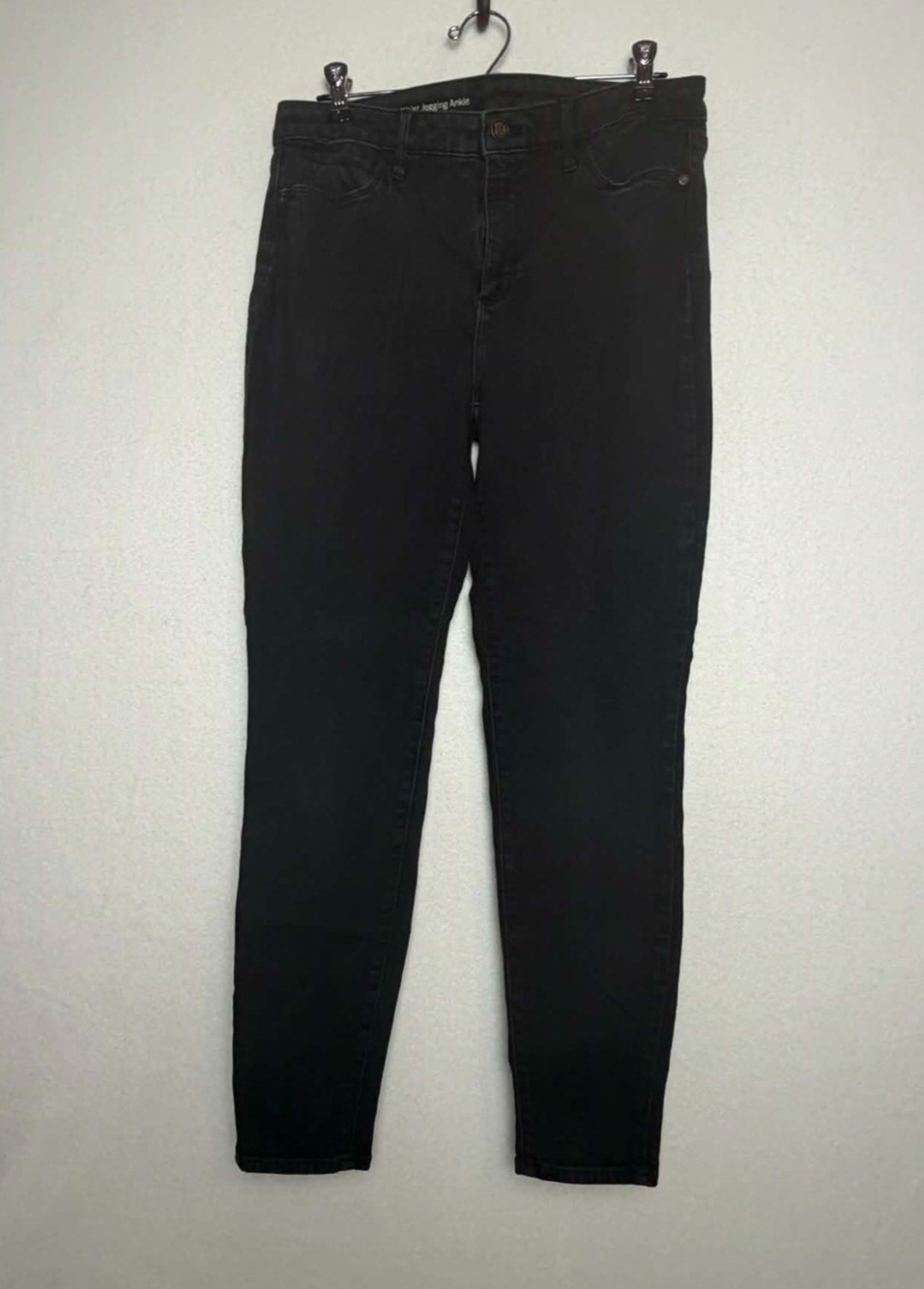 Talbots Flawless High Waist Ankle Jegging Jeans Black Wash Stretch Denim Size 8